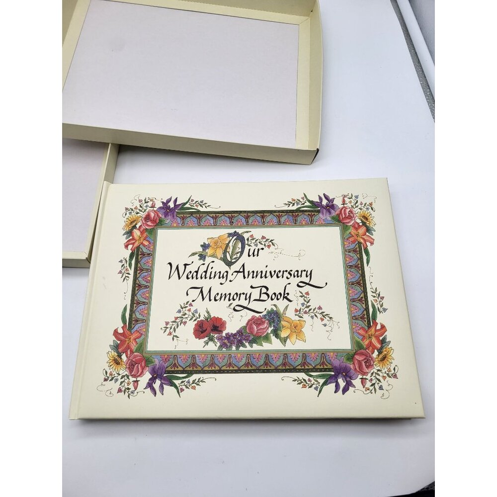 VTG 90s Our Wedding Anniversary Memory Book Floral Cottagecore Document *READ - Picture 4 of 15